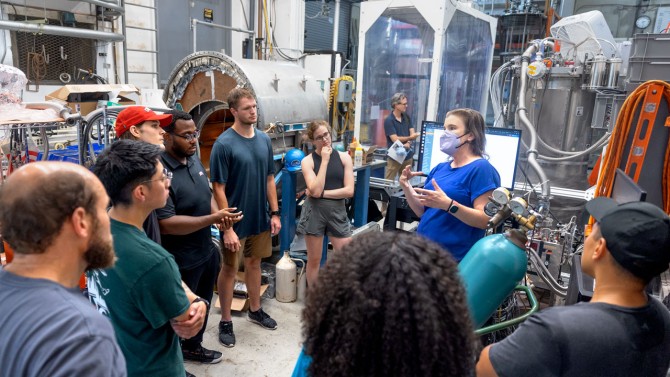 Warrior-Scholar Project participants tour Newman Laboratory