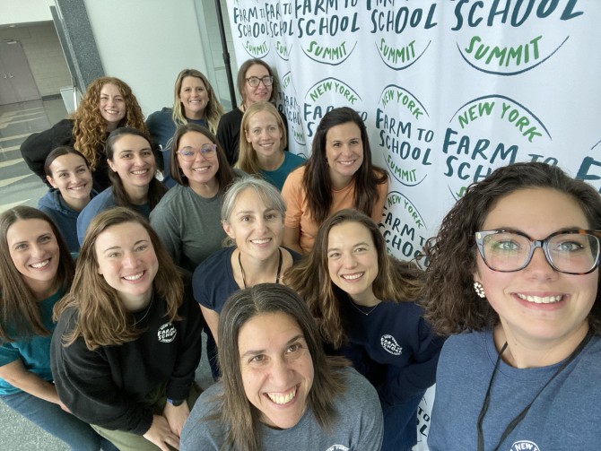 New York State Department of Education and CCE Harvest New York staff pose for a selfie. 