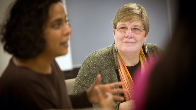 Debra Castillo, right, a Stephen H. Weiss presidential fellow and Emerson Hinchliff Professor of Hispanic Studies in the College of Arts and Sciences, died Oct. 5.