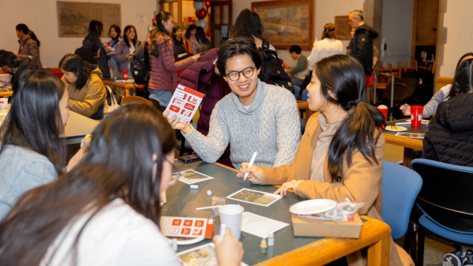 Students enjoy the celebration.