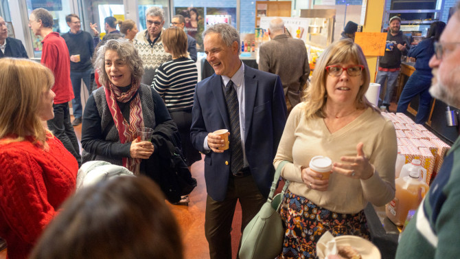 Attendees mingle at the Cornell Town-Gown Awards
