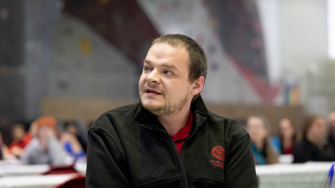 Dakota Roberts was one of six staff from the Building Care Department who won a 2025 Bartels Awards for Custodial Service. The award ceremony took place Dec. 10 in Bartels Hall.