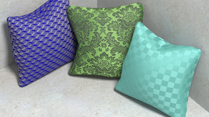 Renderings of brocade pillows from 2015.