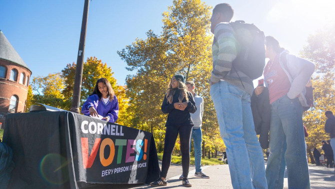 The university has launched the Cornell Center on Democracy to&nbsp;mobilize leading scholars to strengthen democracy through rigorous research, democratic education and public engagement.
