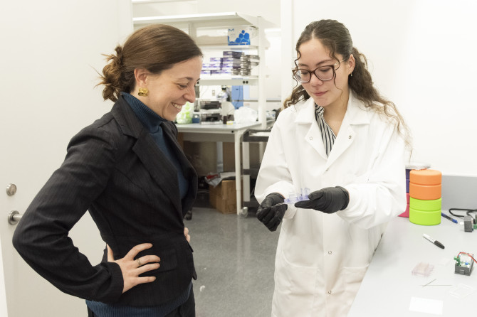 two researchers in a lab
