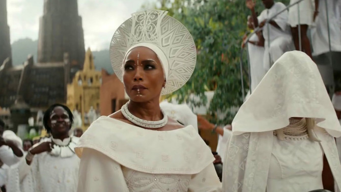 woman with white crown