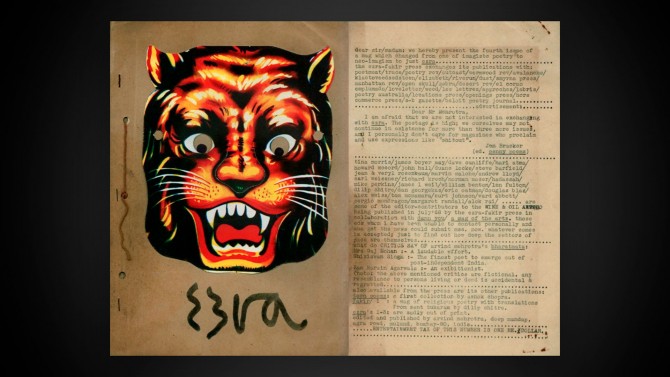 ‘Ezra’ poetry zine from the Bombay Poets Archive
