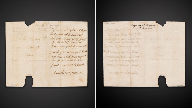 Lafayette’s 6-year-old daughter’s letter to George Washington