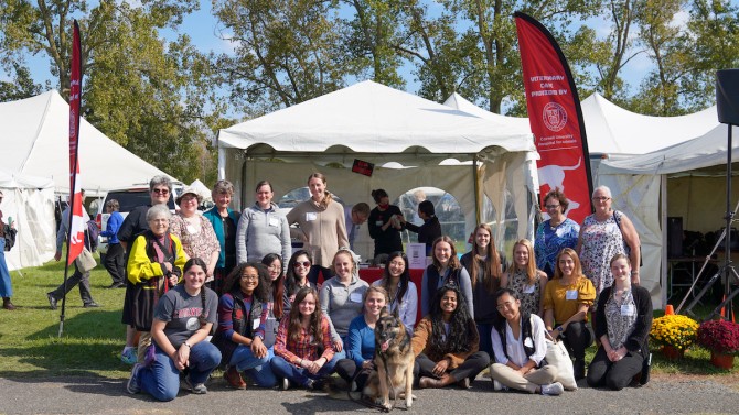 The group of clinicians, staff and veterinary students providing care to the Wine Country Circuit dog show competitors