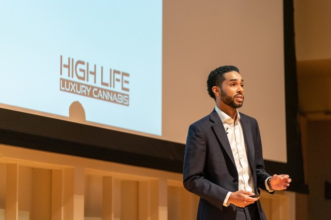 The second-place pitch High Life Luxury Cannabis offers the ultimate in luxury cannabis.