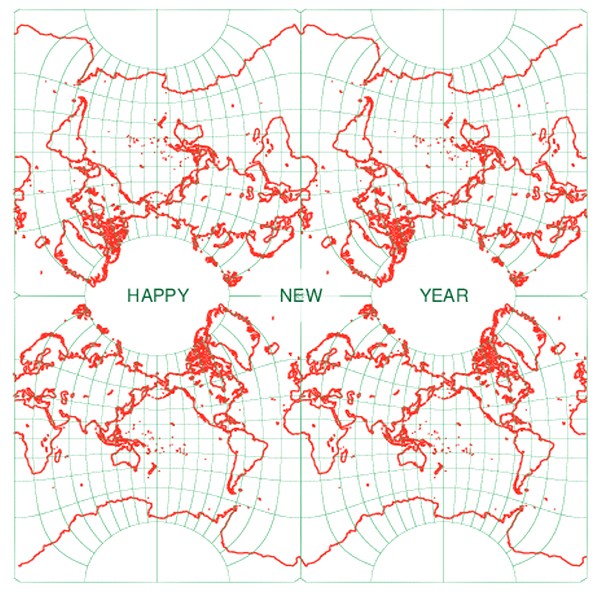 world map the reads happy new year