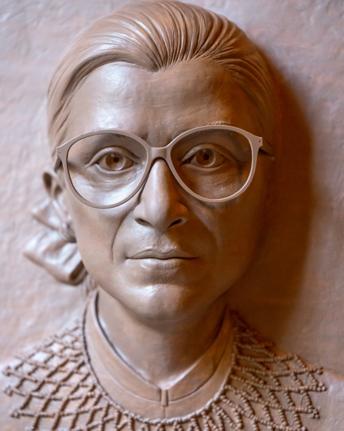 Ruth Bader Ginsburg carving