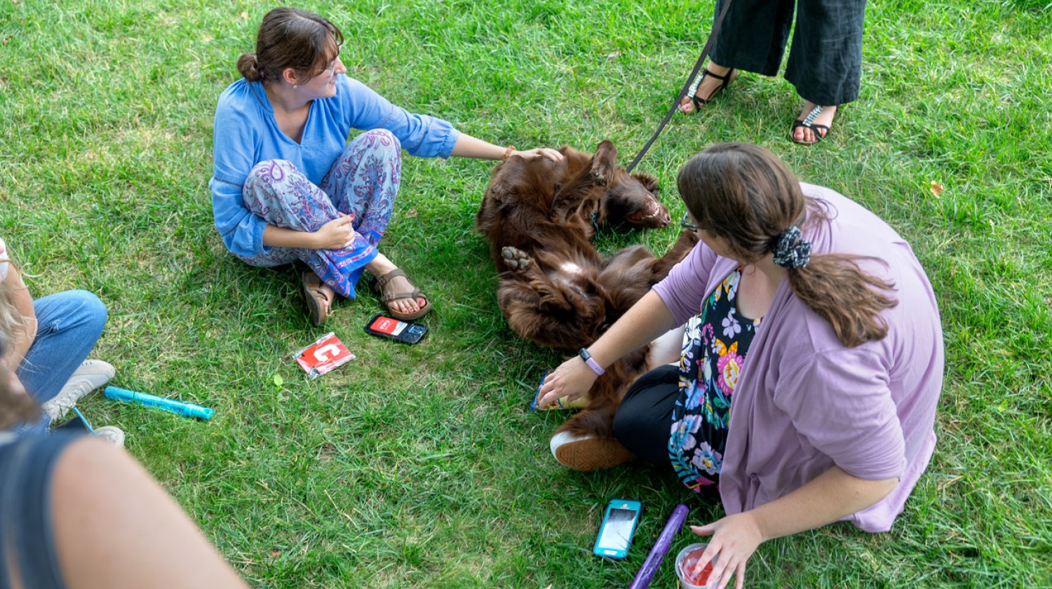 An appearance by Cornell Companions canines helped bring people together.