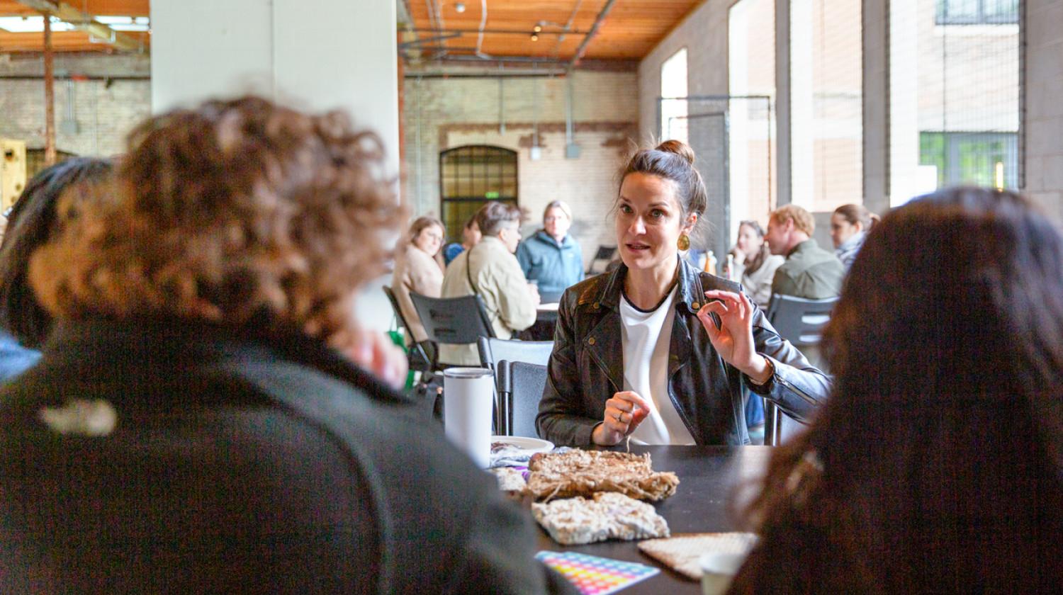 In May 2026, Marta Wisniewska, lecturer in the College of Architecture, Art and Planning and director of the Regenerative Architecture Lab, discussed her research at the Bio-Based Materials Collective’s annual summit in New York’s Hudson Valley.