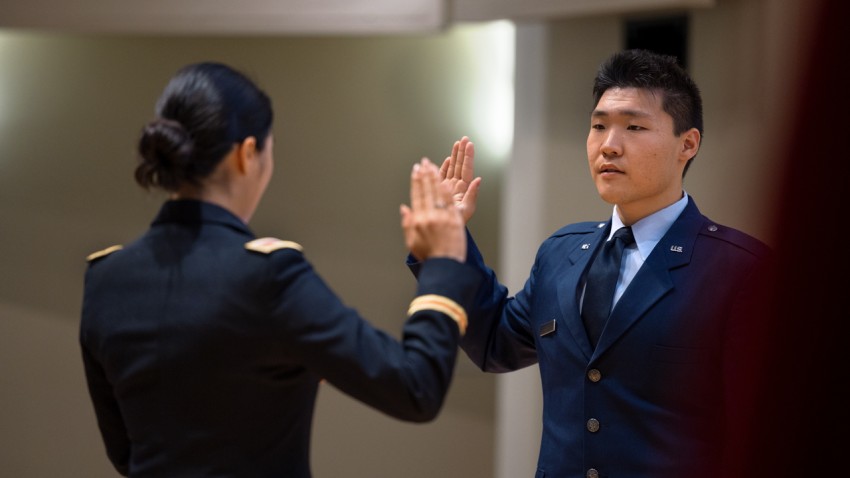 more about <span>Receiving commissions, ROTC graduates commit to service</span>
