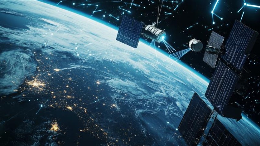 satellites above earth