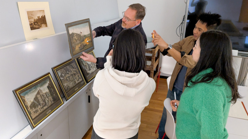 Museum installation focuses on small figures in large landscapes