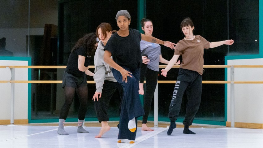 Dancers rehearse