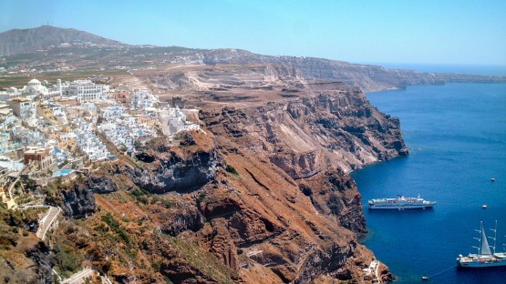 The Greek island of Santorini, traditionally known as Thera, experienced one of the largest volcanic eruptions in the Holocene epoch, most likely betw