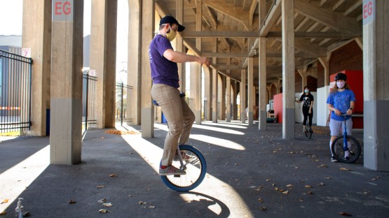 Unicycling instructor