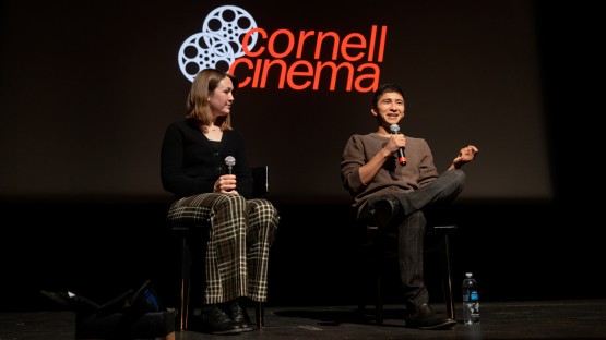 Director David Siev speaks at Cornell Cinema
