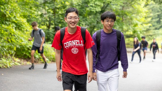 Students walk to classes on the first day of the fall semester.