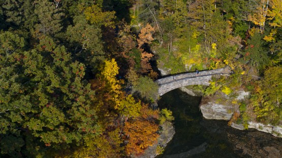 An aerial view of Bebee Lake.