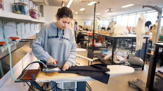 Students work in the Human Ecology Building