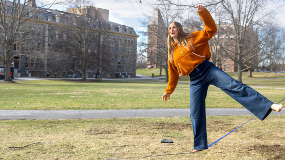 Slackline on the Arts Quad