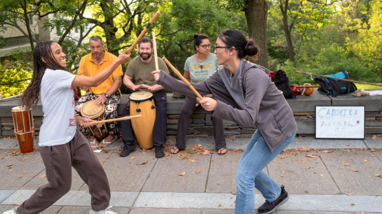 Capoeira meet on Ho Plaza