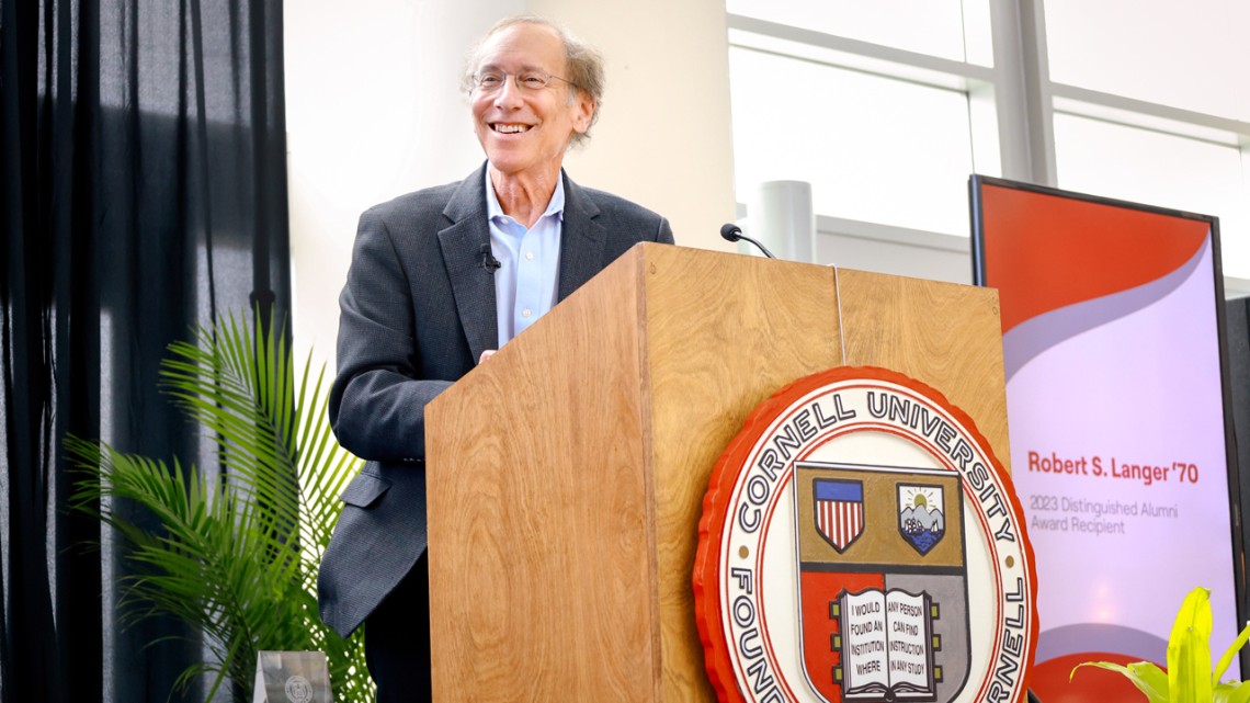 Robert Langer ’70 received the Cornell Engineering Distinguished Alumni Award