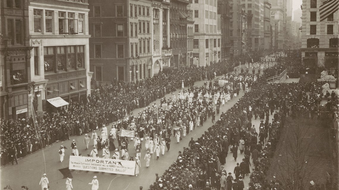 suffrage march in nyc