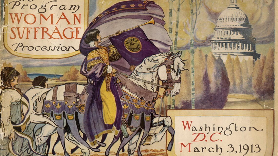 momentous 1913 suffrage “procession” in Washington, D.C.