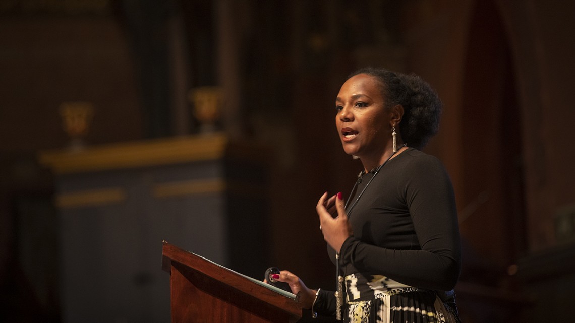 Bree Newsome Everyone Has A Role To Play Cornell Chronicle   0213 Newsome Sage 