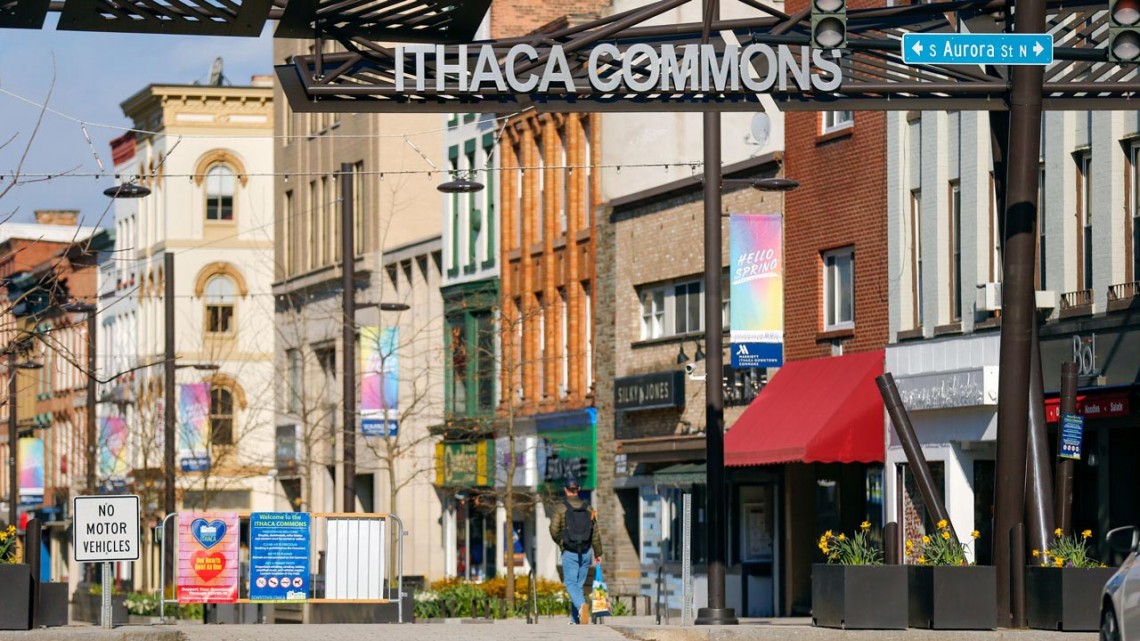 Ithaca Commons entrance