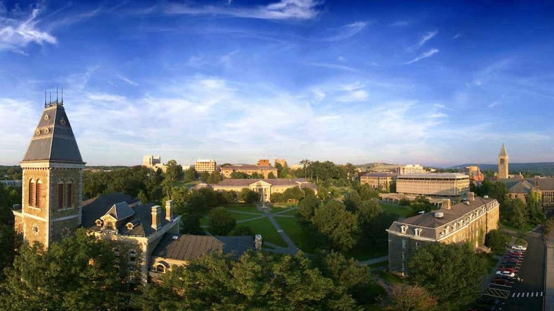 Cornell's campus in summer