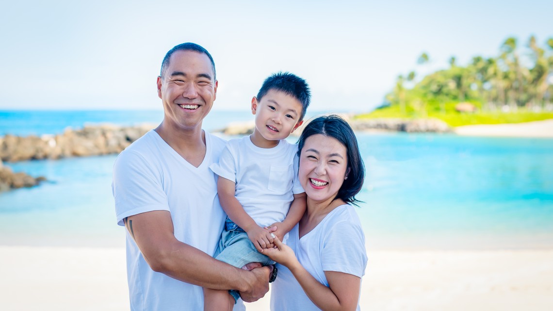Will Yoon ’01, Renee Choi ’06, and their son, Liam