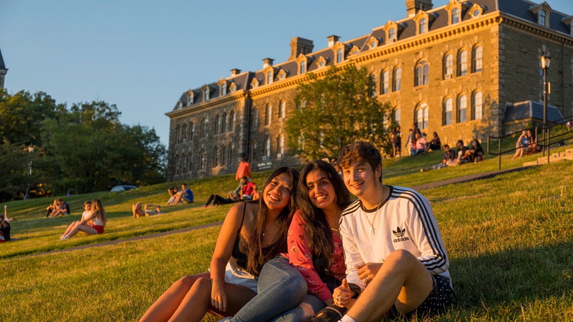 Students on Libe Slope during Summer Session