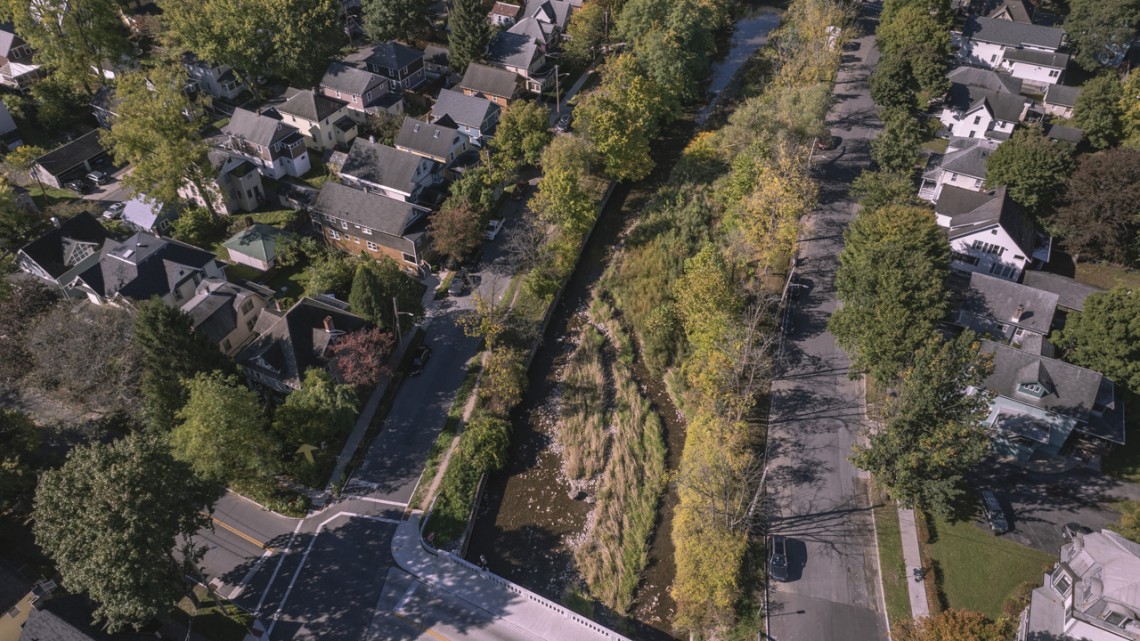 Six Mile Creek, which runs through the Southside community.