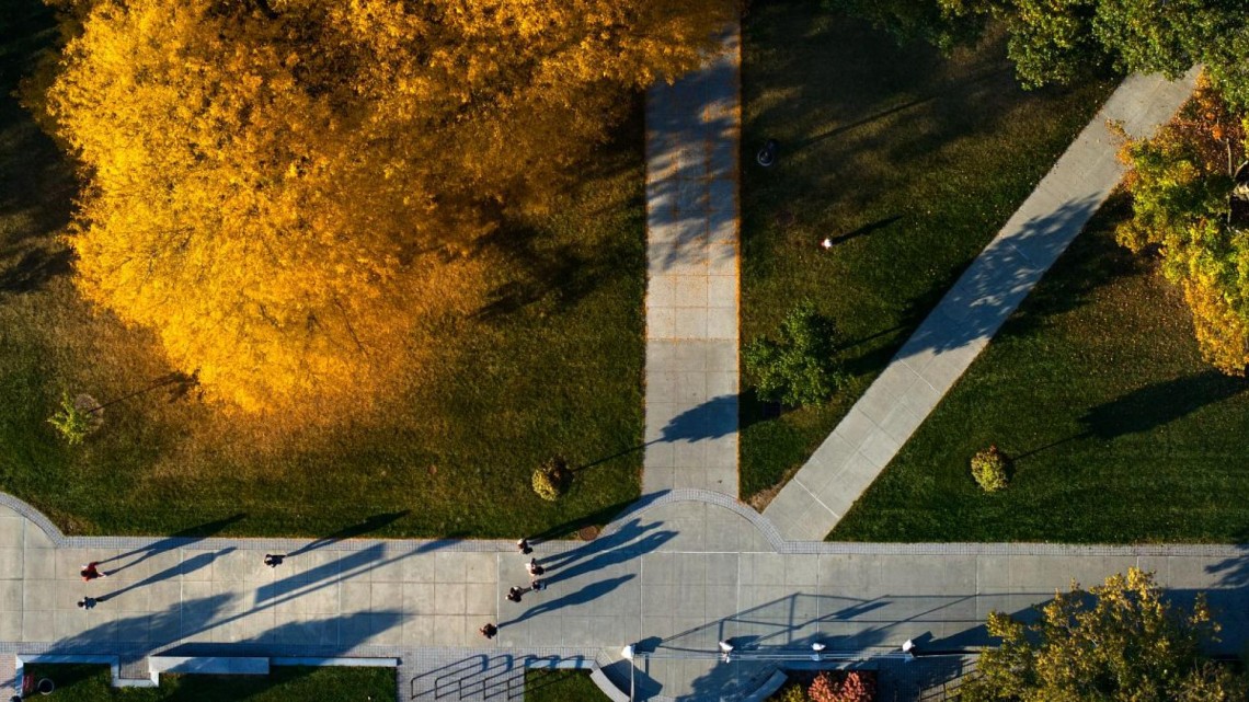 overhead image of the ag quad