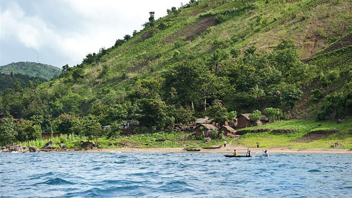 Photo of people canoeing on a body of water.