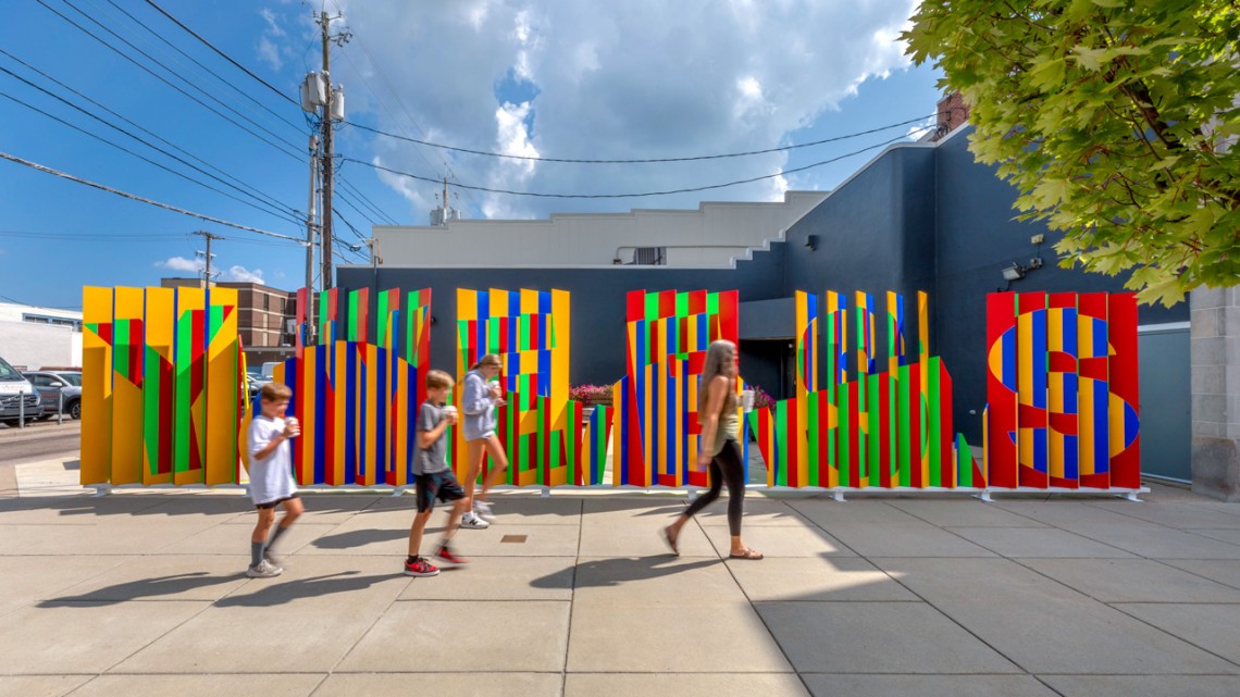 “Apart, Together,” an installation designed by Michael Jefferson and Suzanne Lettieri, faculty in the College of Architecture, Art and Planning, is featured at Exhibit Columbus in Indiana, a prominent stage for emerging designers whose theme this year is “Yes And.”