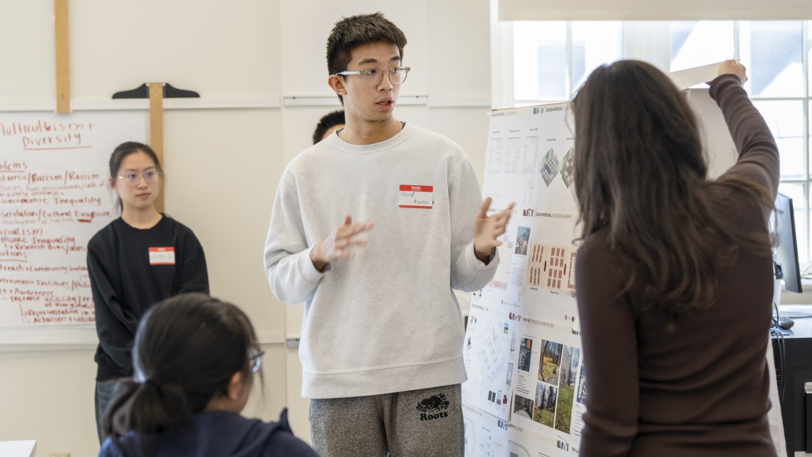 Students present their redesign of a Cornell classroom