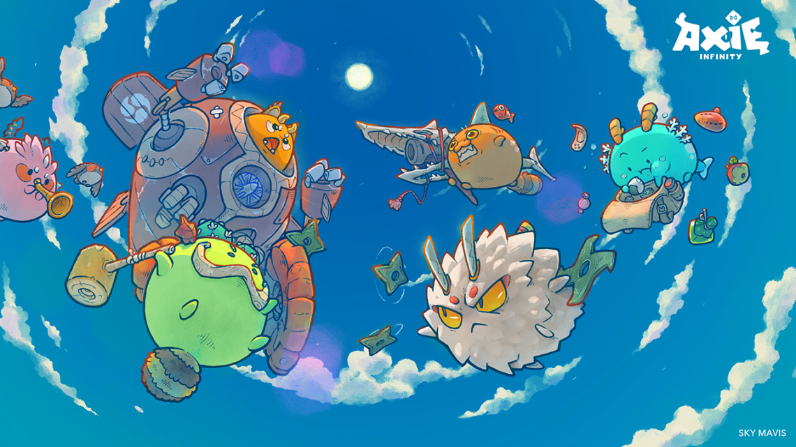 Six cute, digital creatures fight as they fall from the sky.