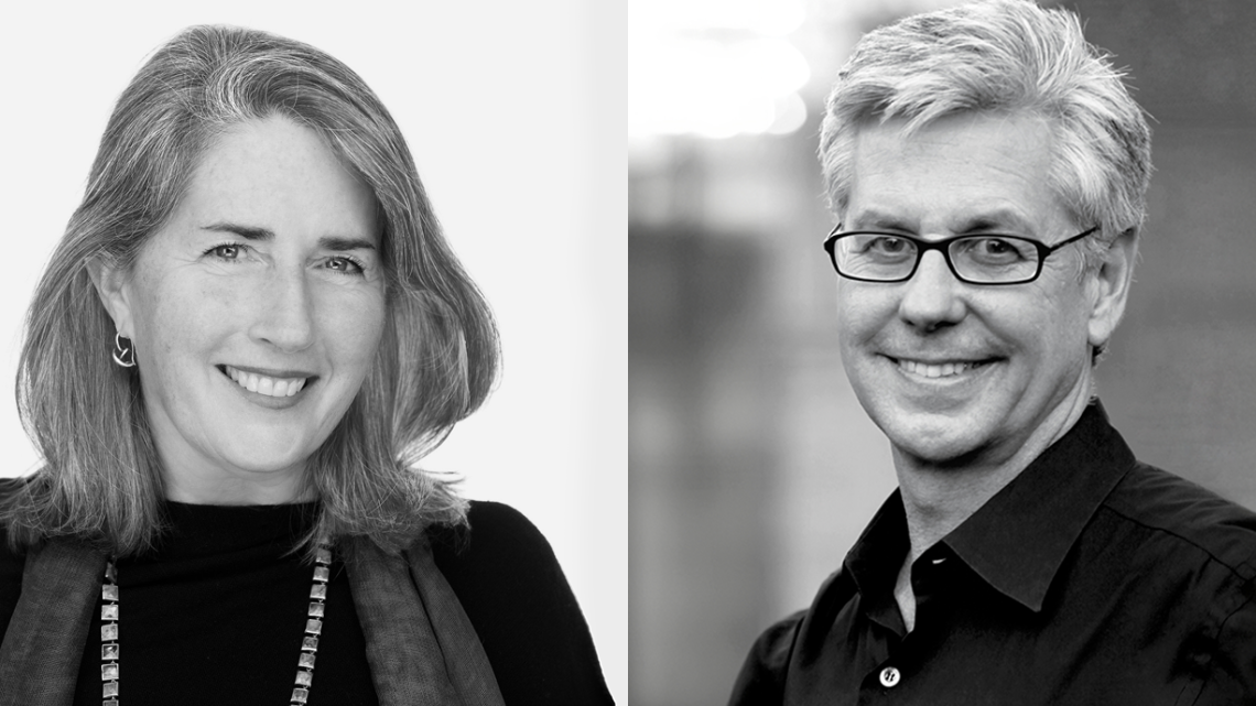 Headshots of Susan Rodriguez and Michael Manfredi