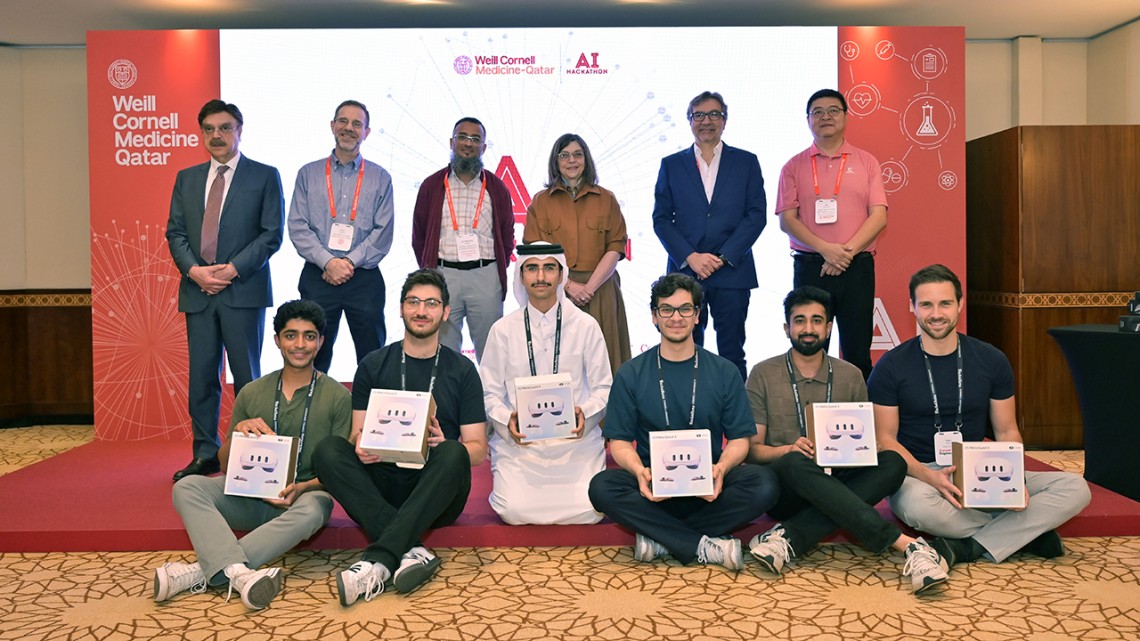 Participants in the first AI Hackathon at Weill Cornell Medicine-Qatar.