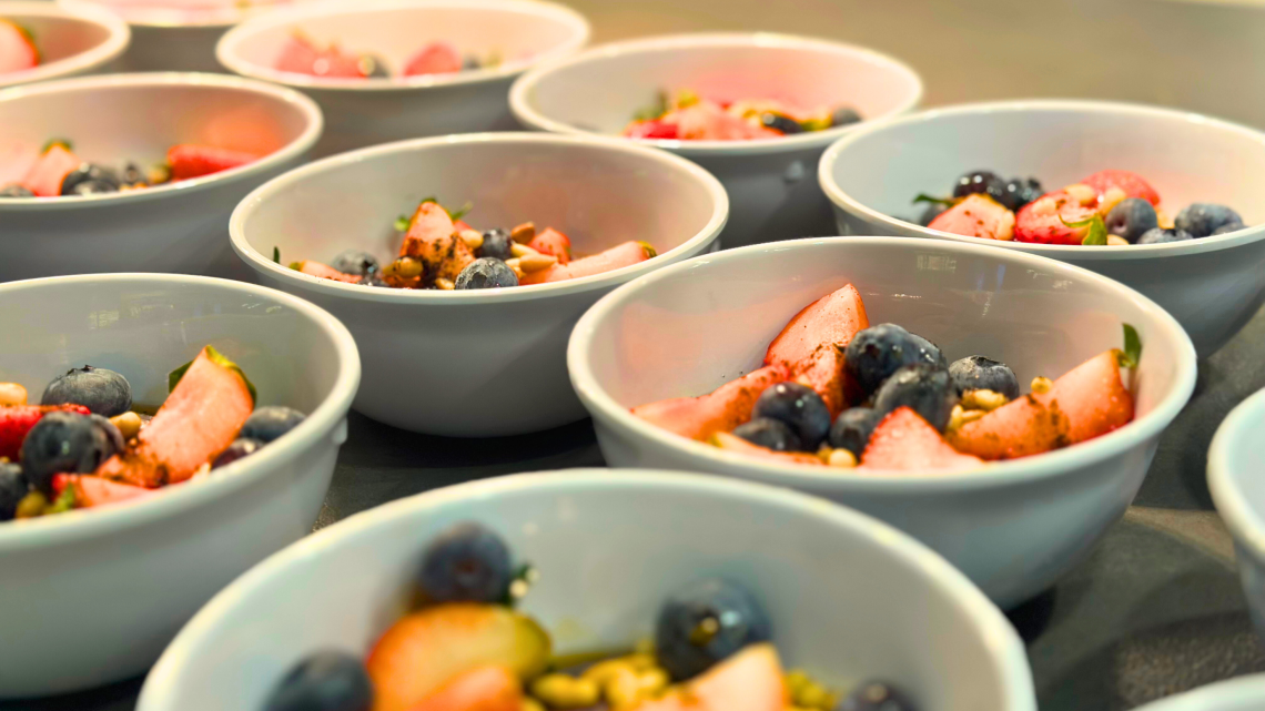 Close-up photo of food served at the first annual Indigenous Dinner