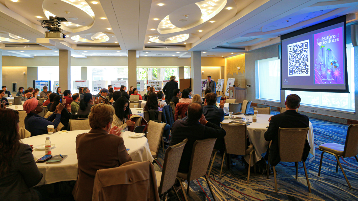 Aidan Connolly, President, AgriTech Capital finishes his keynote at CIDA's 8th Annual Cornell Institute for Digital Agriculture Workshop.