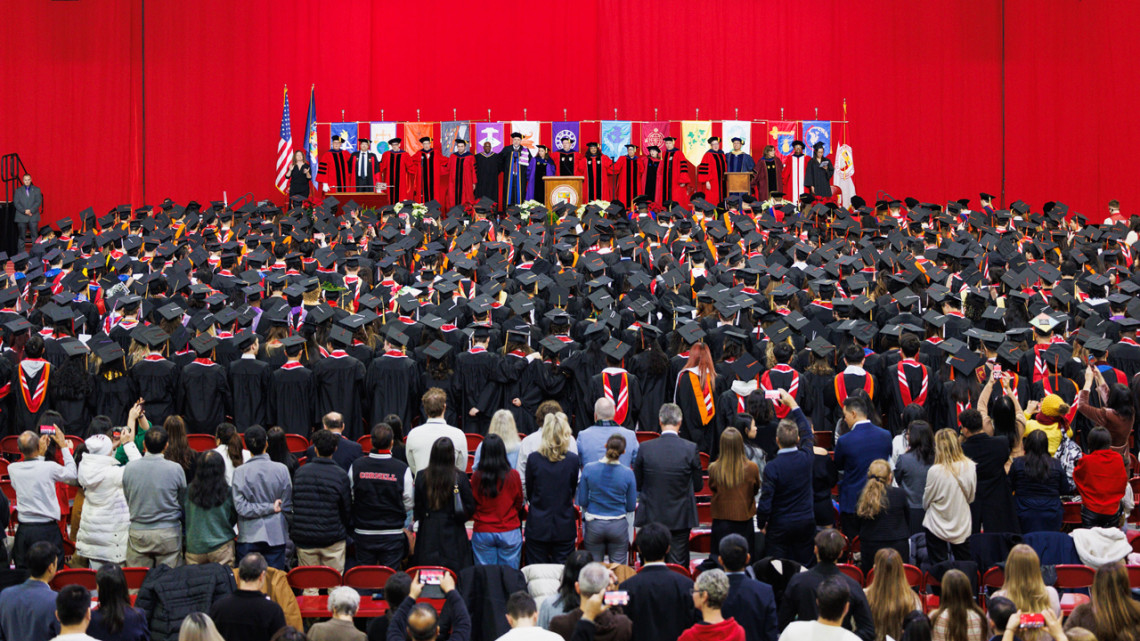 More than 500 graduates and 2,000 friends and family celebrated at the 23rd December Recognition Ceremony on Dec. 21 in Barton Hall.