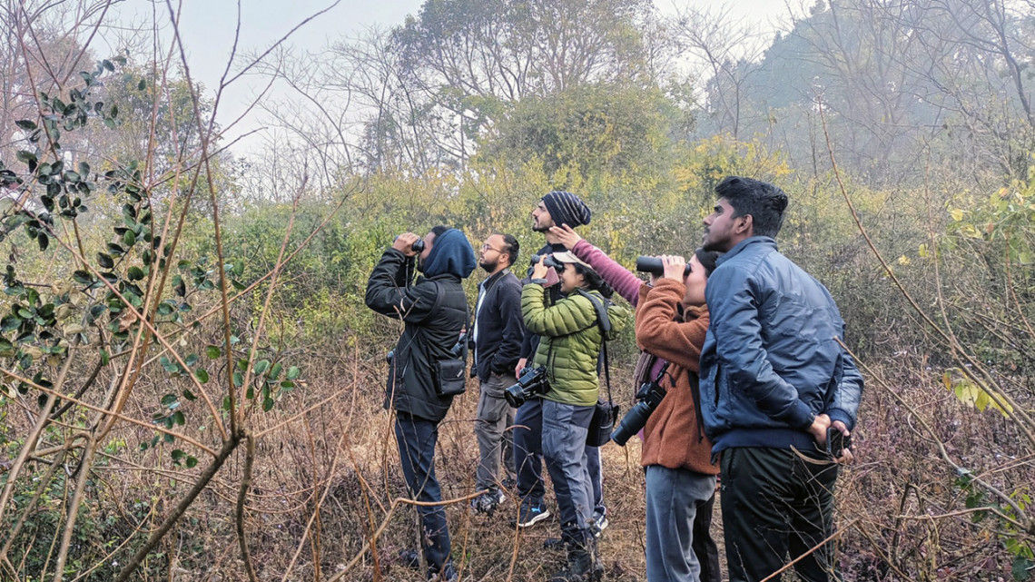 Citizens in India participate in the Great Backyard Bird Count.